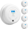 10-Year Battery Smoke and Carbon Monoxide Detector with LCD Display, Pack of 5 V80867