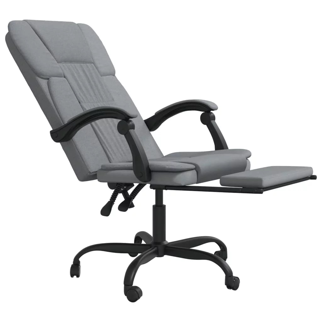Light Gray Fabric Reclining Office Chair H9807