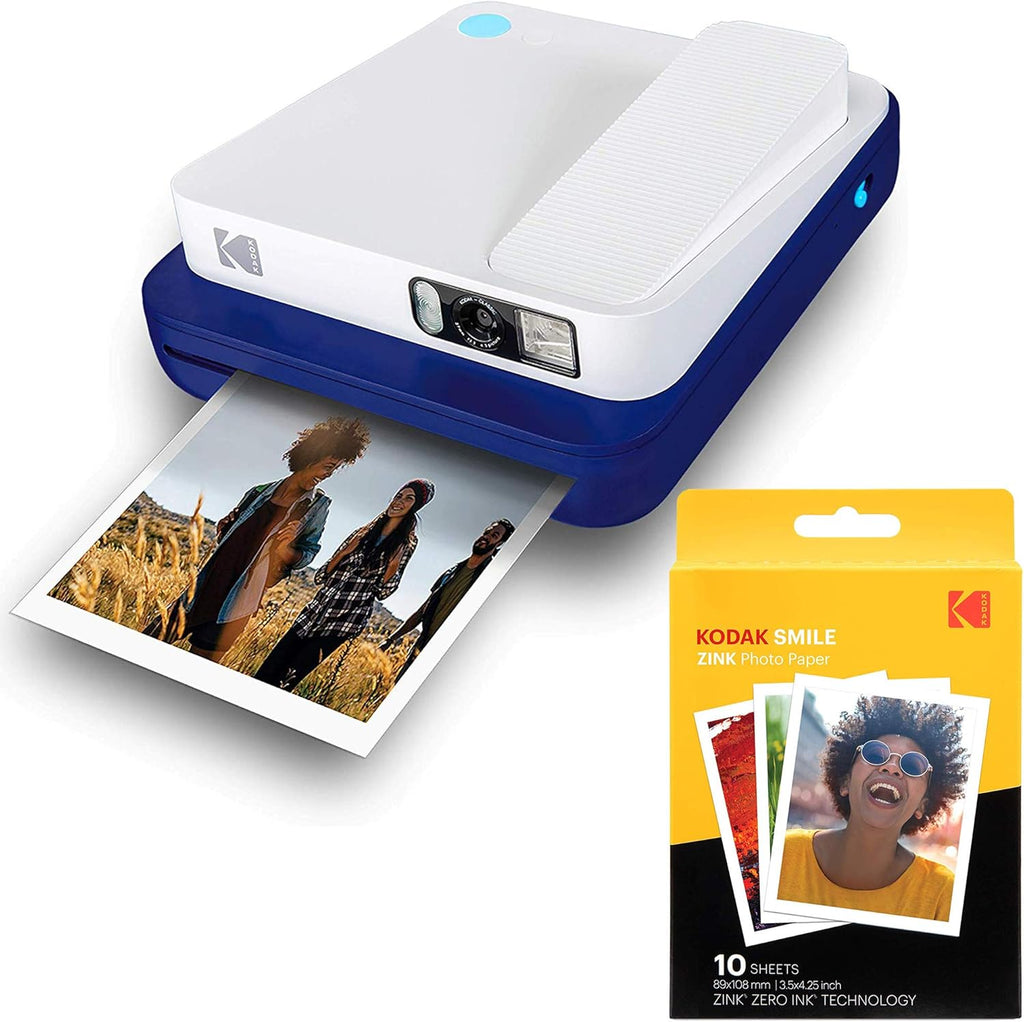 Digital Instant Camera for 3.5 x 4.25 Zink Photo Paper, 16MP (Blue) C456