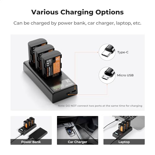 LP-E6NH Battery and Triple Slot Charger 2250mAh P8378