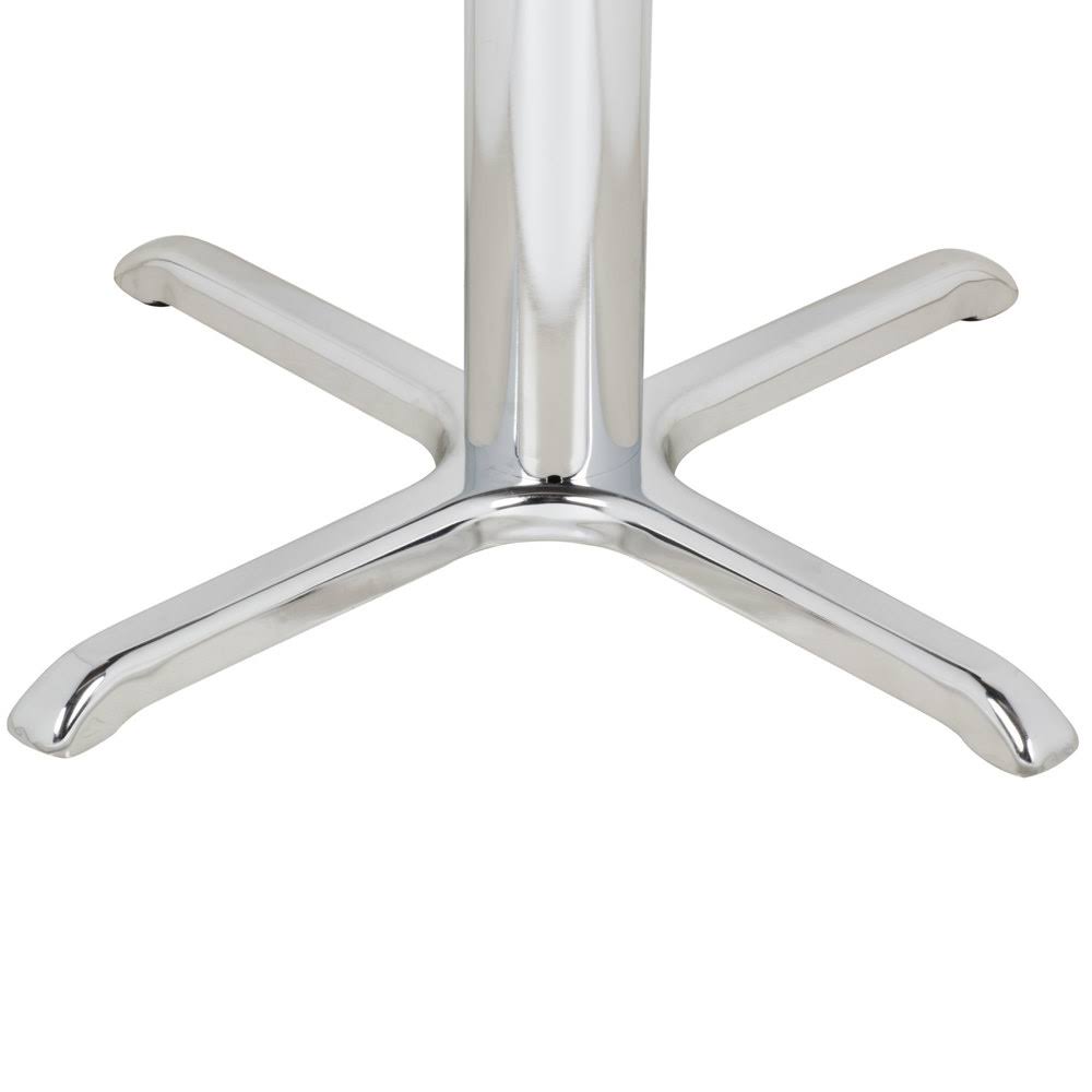Chrome Stamped Steel Cross Table Base I43899