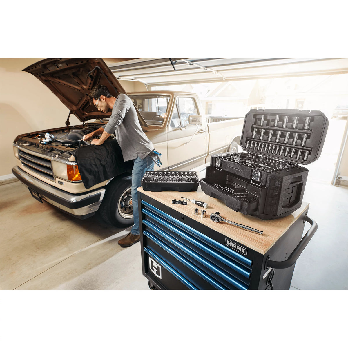 215-Piece Mechanics Tool Set Chrome Finish C973