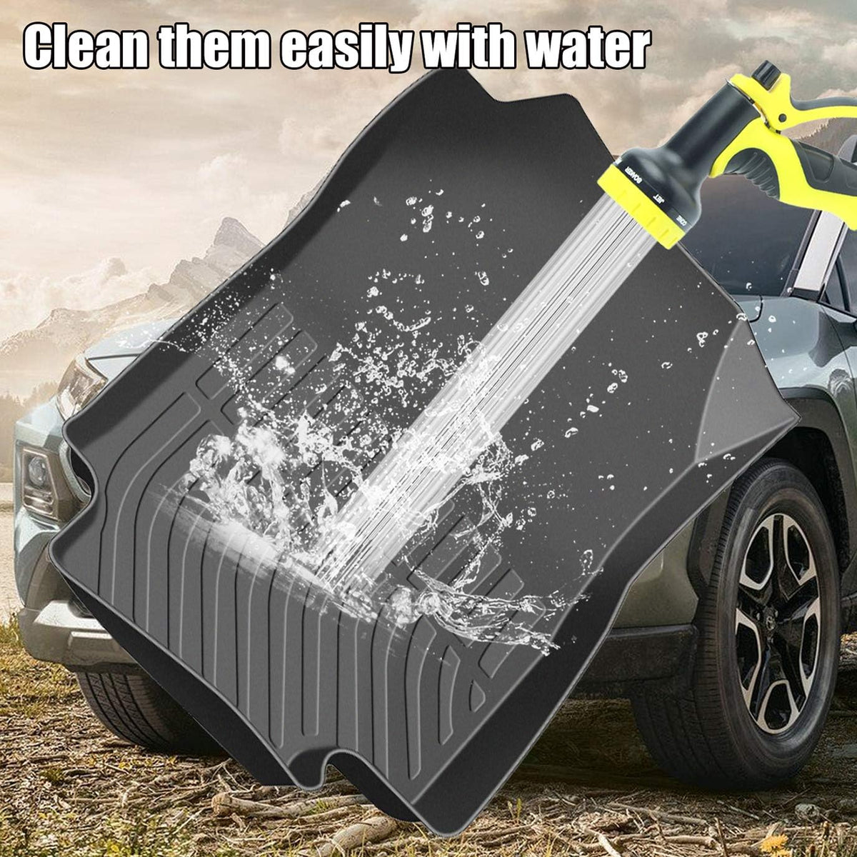 Black TPO Floor Mats Liners Front and Rear C67297
