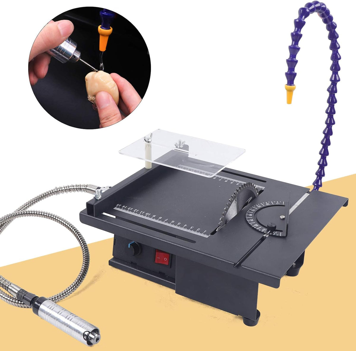 7-Speed Adjustable Gem Cutting Polishing Bench Grinder AC110V L71782