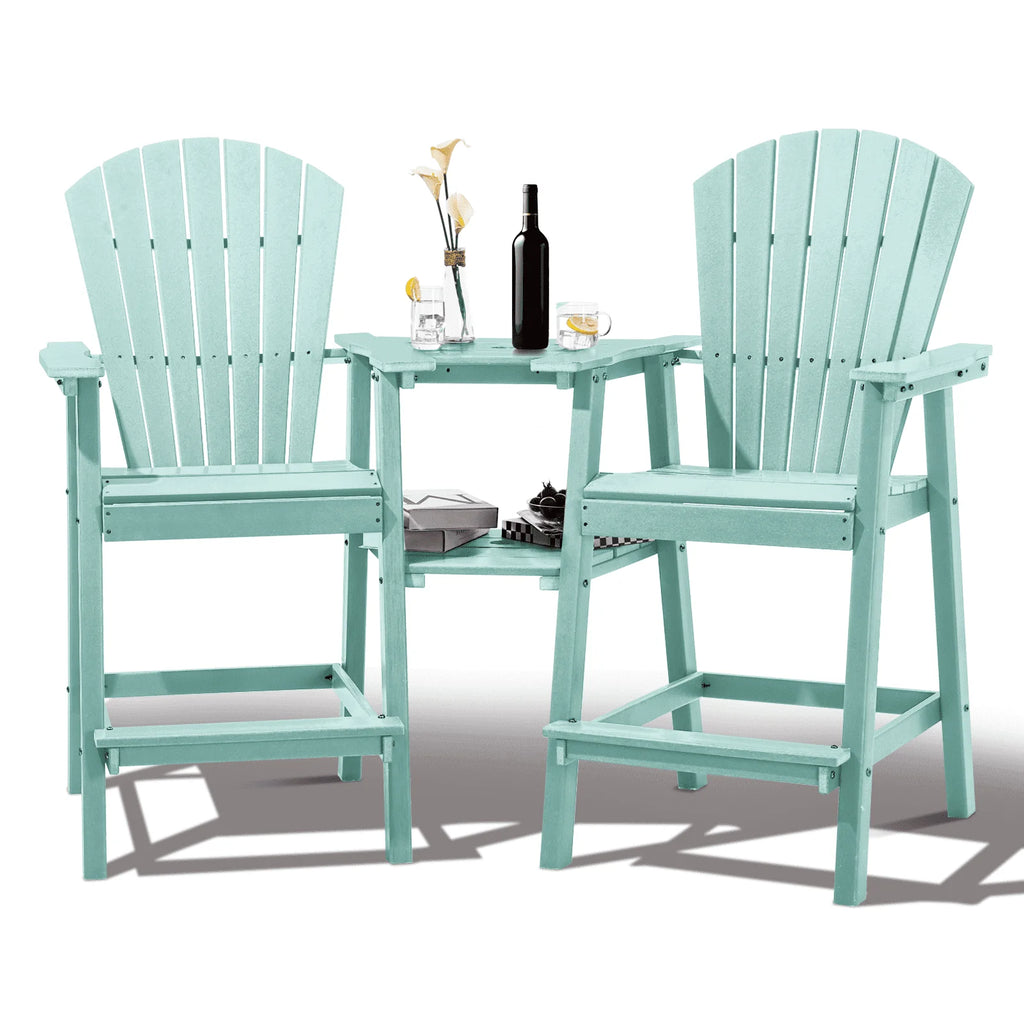 Tall Grey Adirondack Chairs Set of 2 Q4935