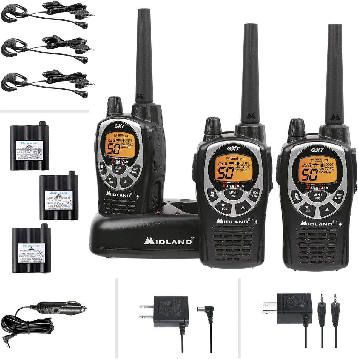 50 Channel Waterproof GMRS Two-Way Radio 3-Pack S94499