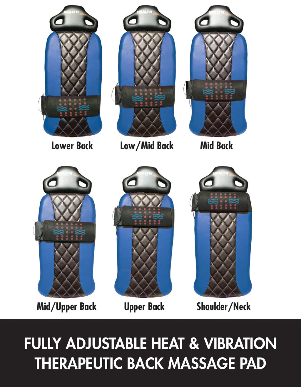 Blue Heat and Vibration Massage Inversion Table J24826
