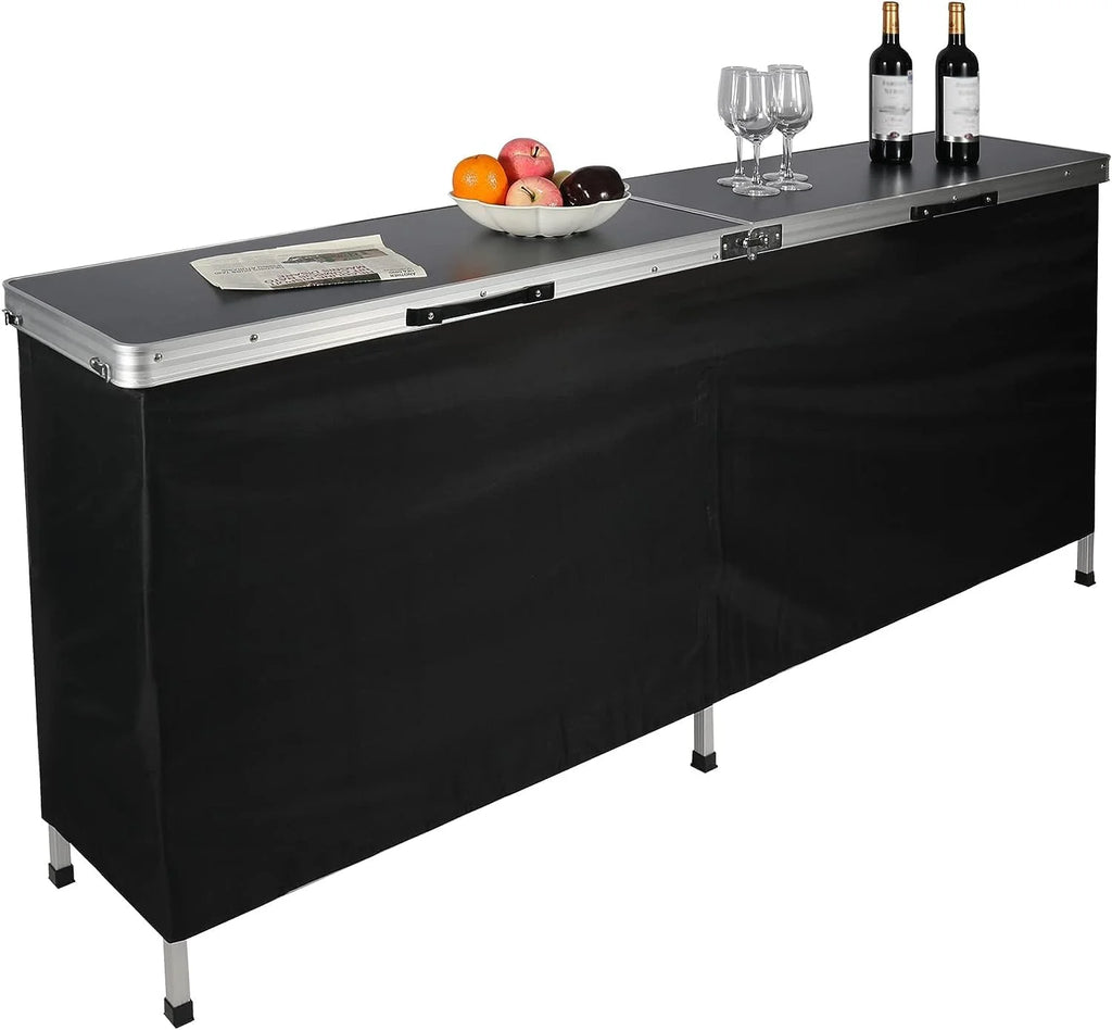 Portable Bar Table with Storage Shelf Q18670