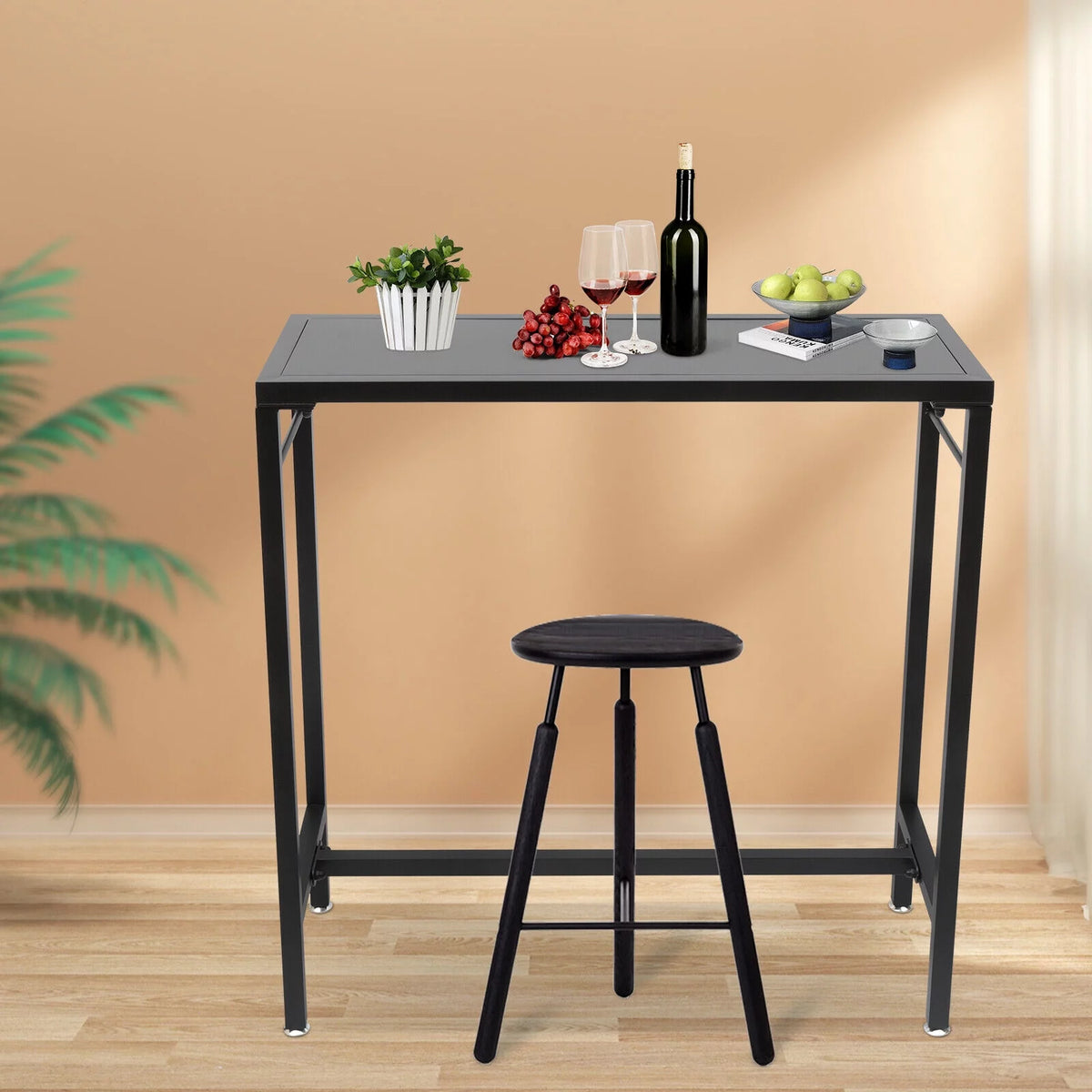 39" Black Bar Table R5877