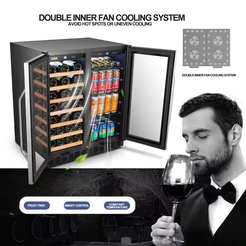 30 in. Dual Zone Beverage and Wine Cooler P5729