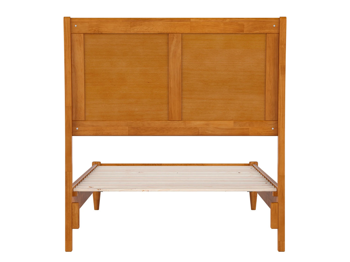 Twin XL Solid Wood Sleigh Platform Bed P255