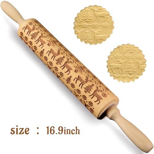 Embossed Wooden Rolling Pin Z816