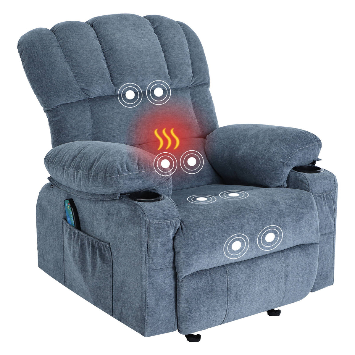 Rocker Recliner with Vibration Massage and Heat V42905