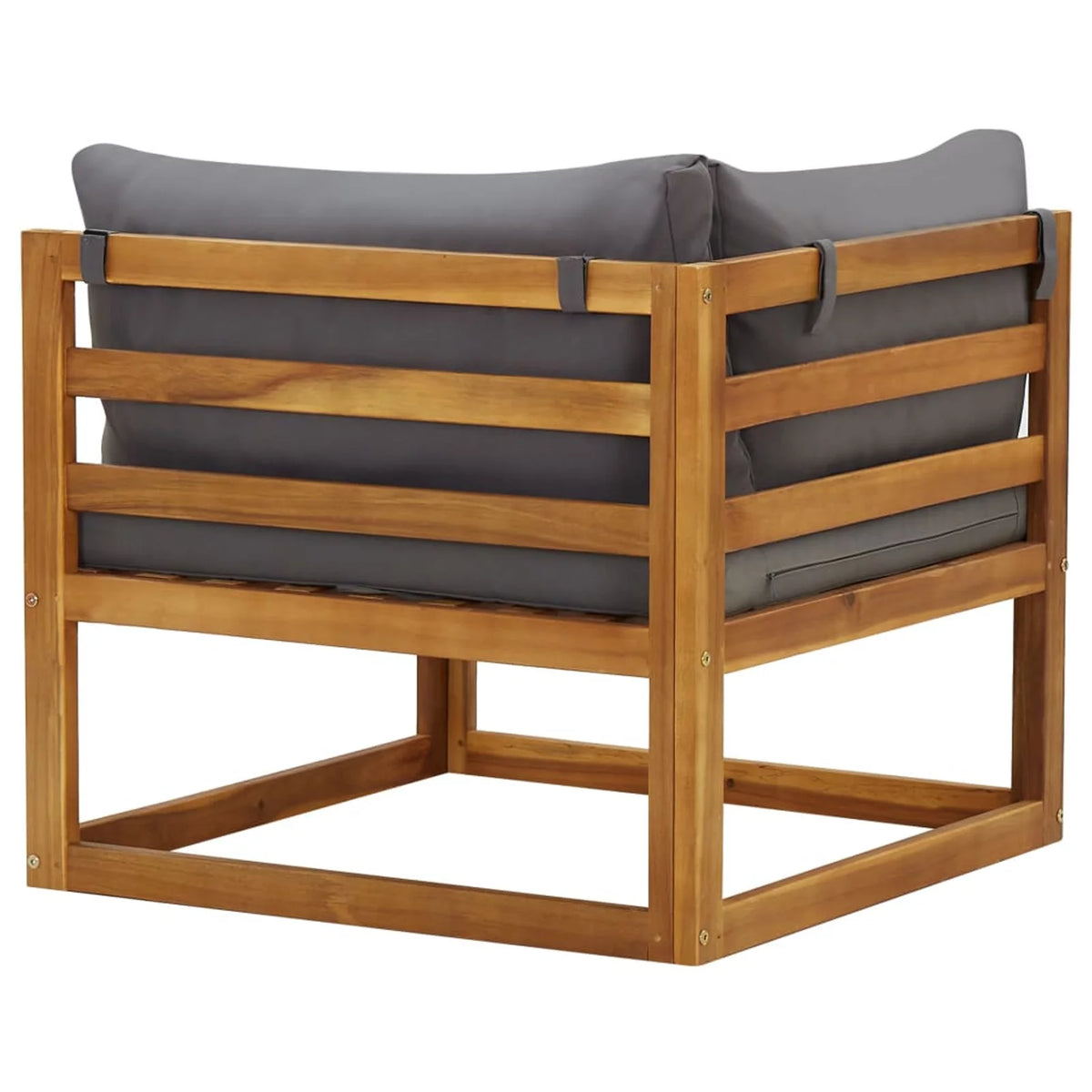 2 Piece Acacia Wood Sectional Corner Sofa Set Q27888