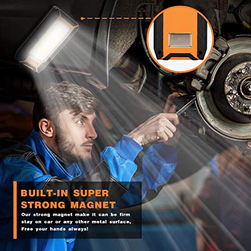 2 Pack LED Rechargeable Magnetic Work Light 40W 1500 Lumens B448