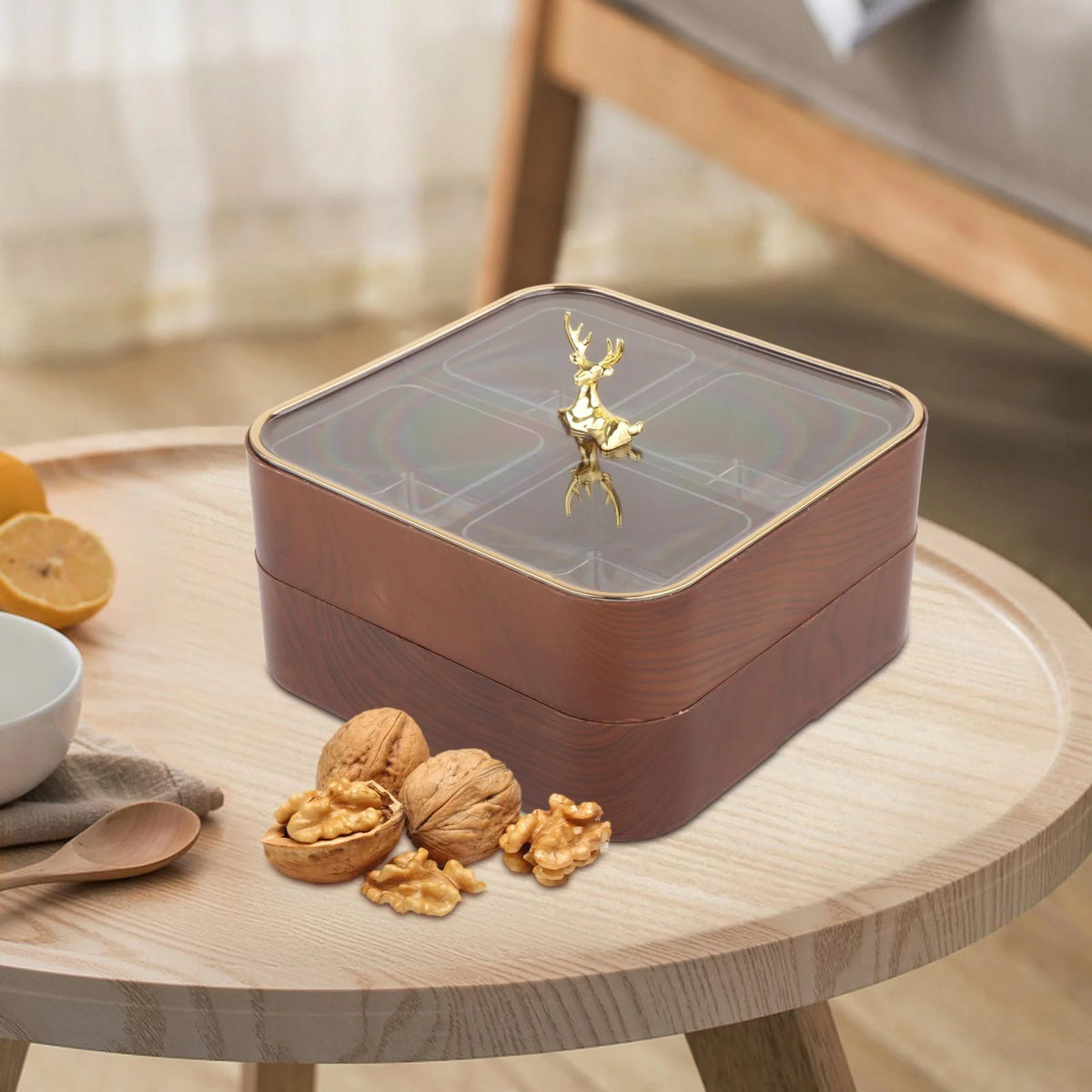 Dried Fruit Snack Candy Tray with Cover P38852