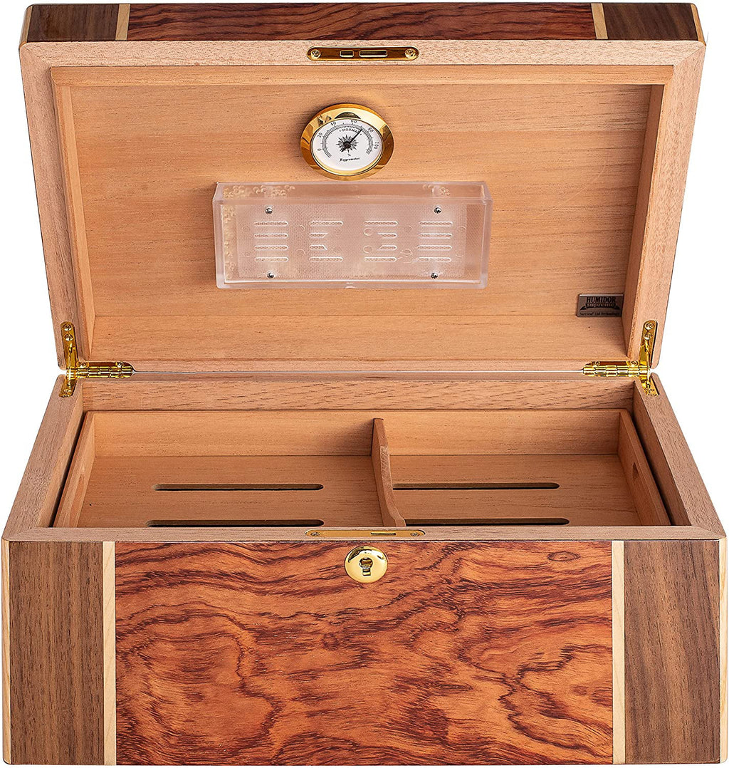 Desktop Cigar Humidor, High-Gloss Walnut A828431