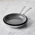 2pc Stainless Steel Ceramic Non-Stick Fry Pan Set H836734