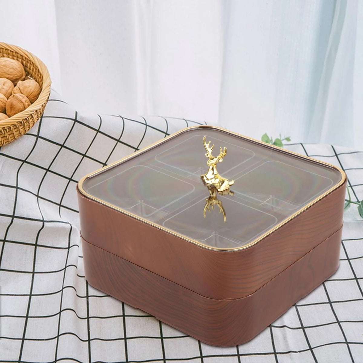 Dried Fruit Snack Candy Tray with Cover P38852