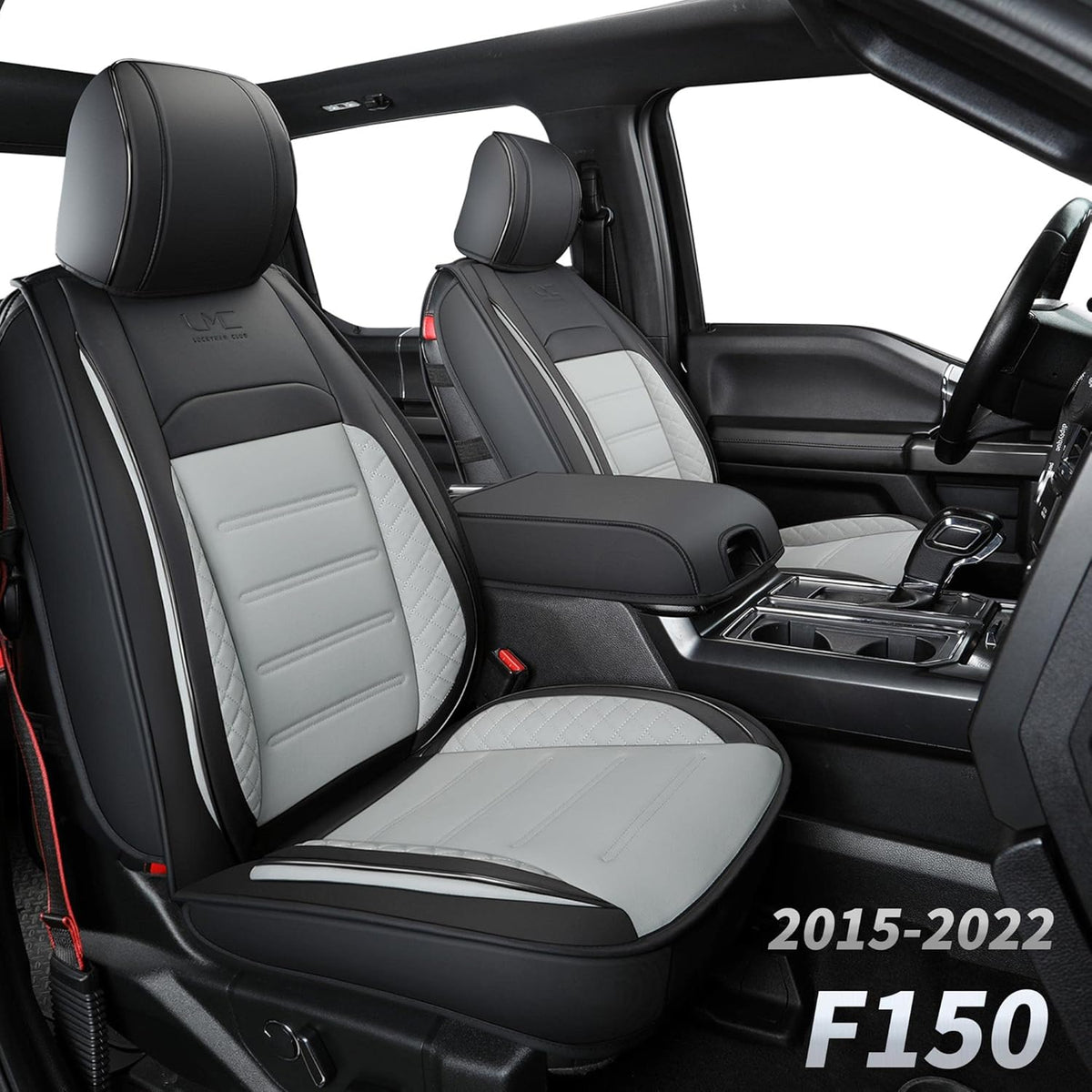 Faux Leather Seat Covers Rear Set Black A27277