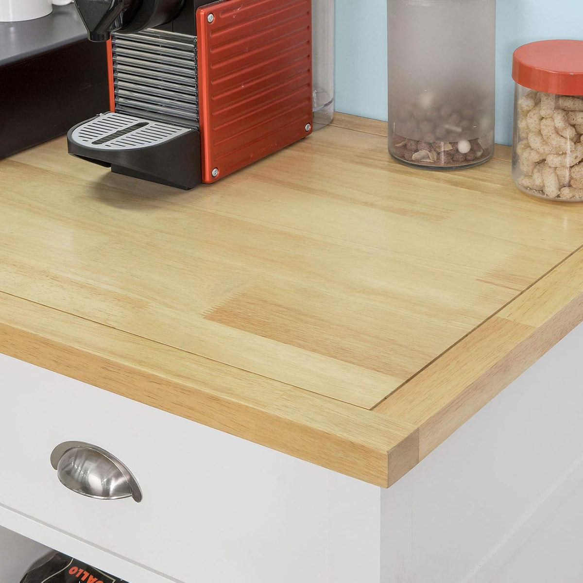 Kitchen Cart with Rubber Wood Top and Drawer G45108