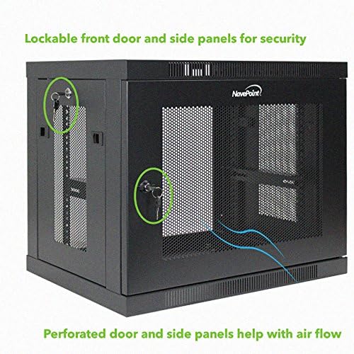 9U Wall Mount Rack Enclosure Server Cabinet 16.5 Inch Deep F905218