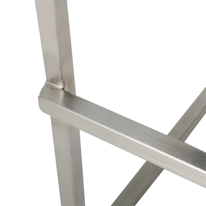 Black Leather Barstool Set of 2 V4908