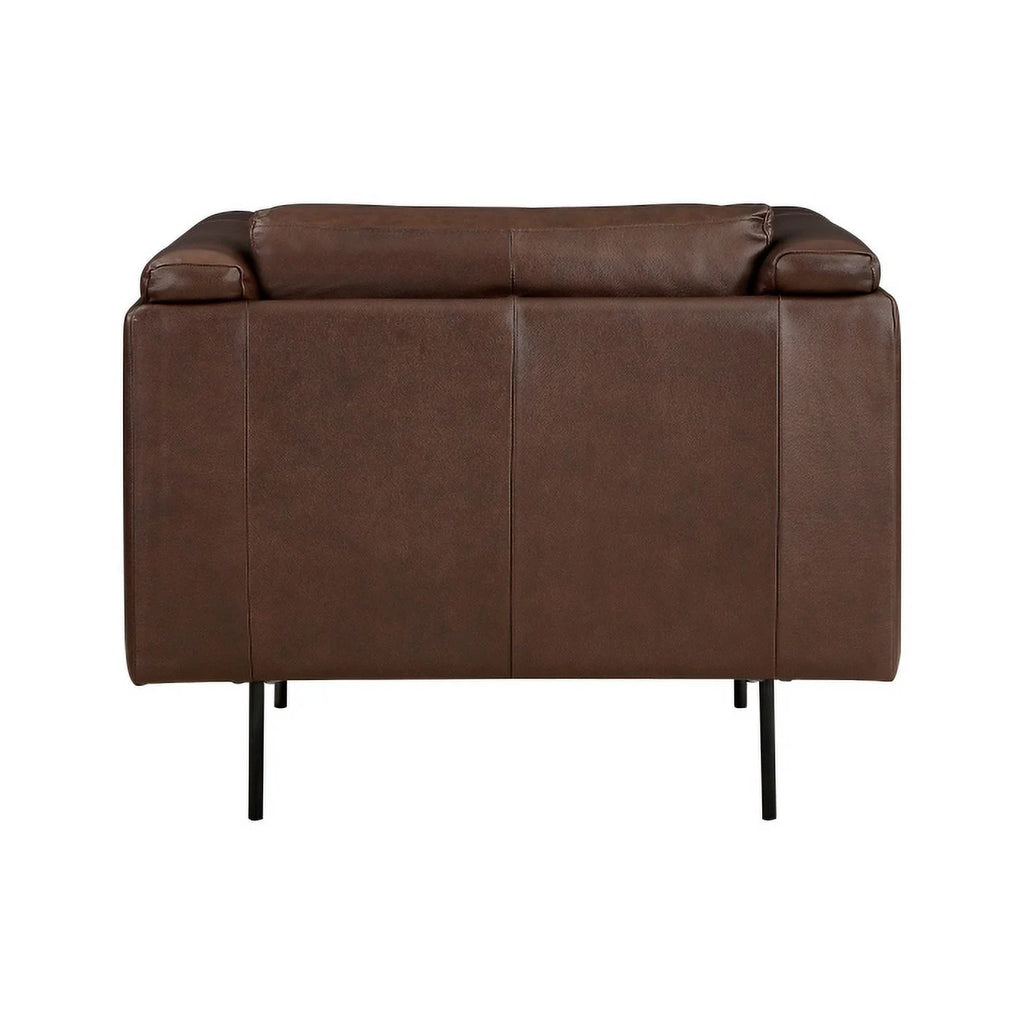 Brown Plywood and Leather Chair O912