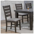 Grey Padded Seat Wooden Frame Side Chair G9411
