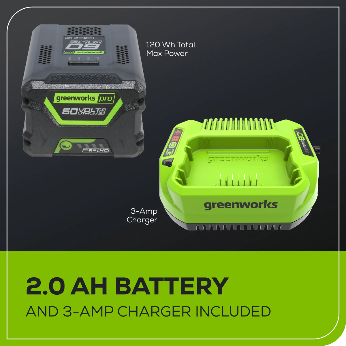 60V 10 Pole Saw with 2.0 Ah Battery & 3 Amp Charger V541