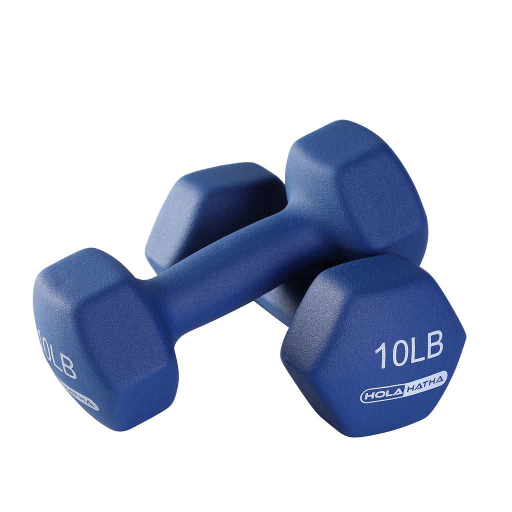 5, 10, and 15 Pound Neoprene Hand Weight Set with Rack Y6183