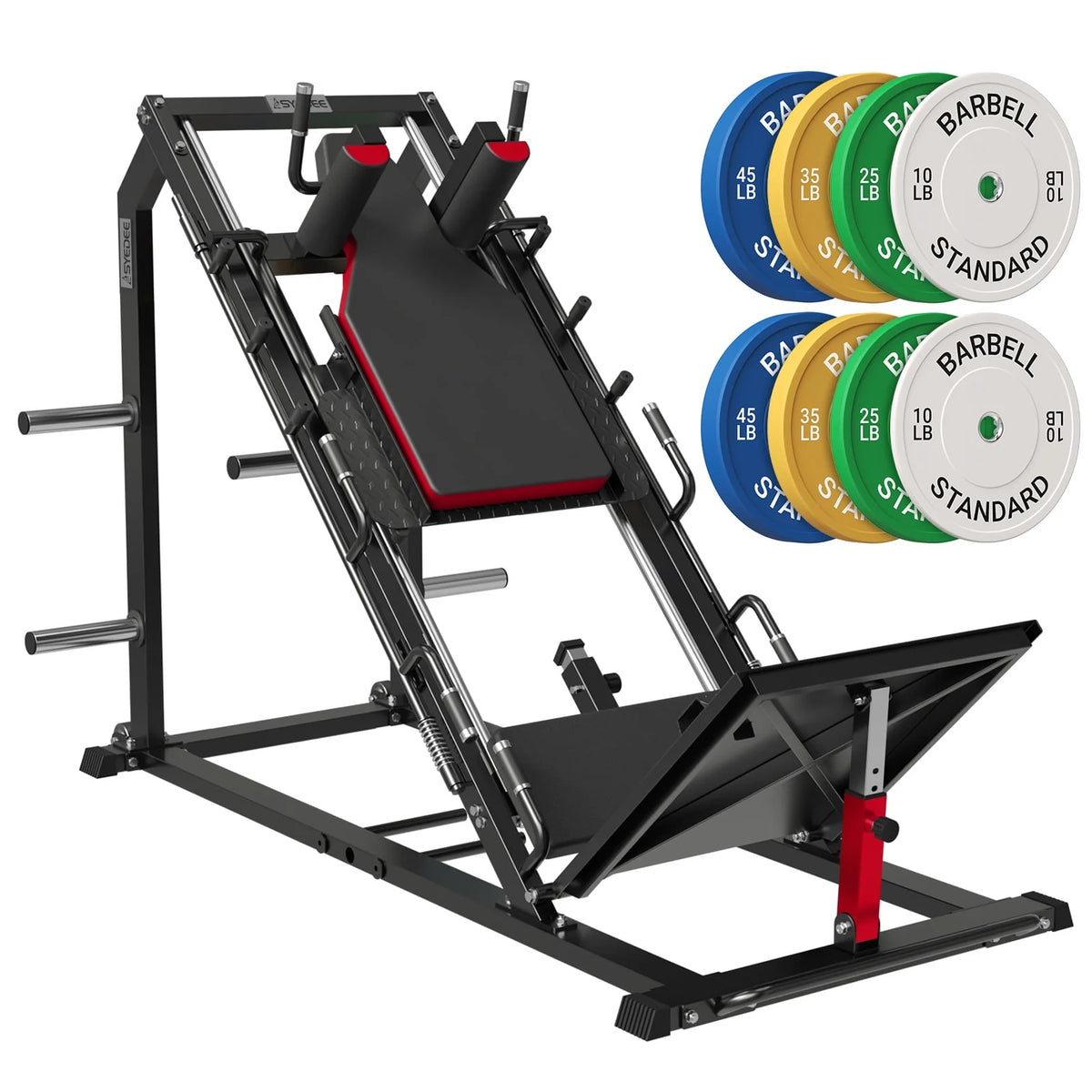 Leg Press Hack Squat Machine with Weight Storage U191325