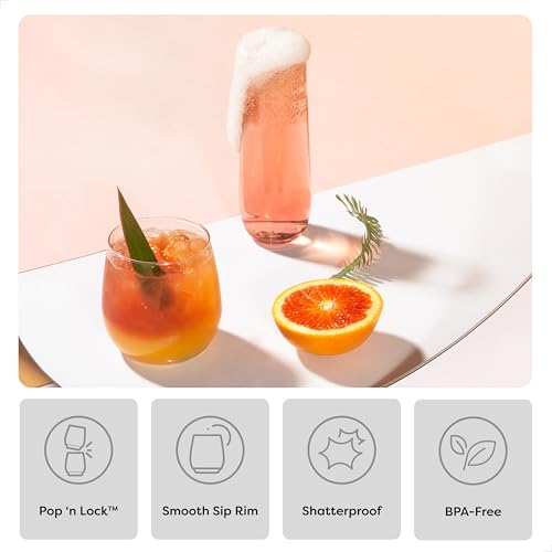 9oz Crystal Clear Plastic Champagne Glasses, 12 Count B74739