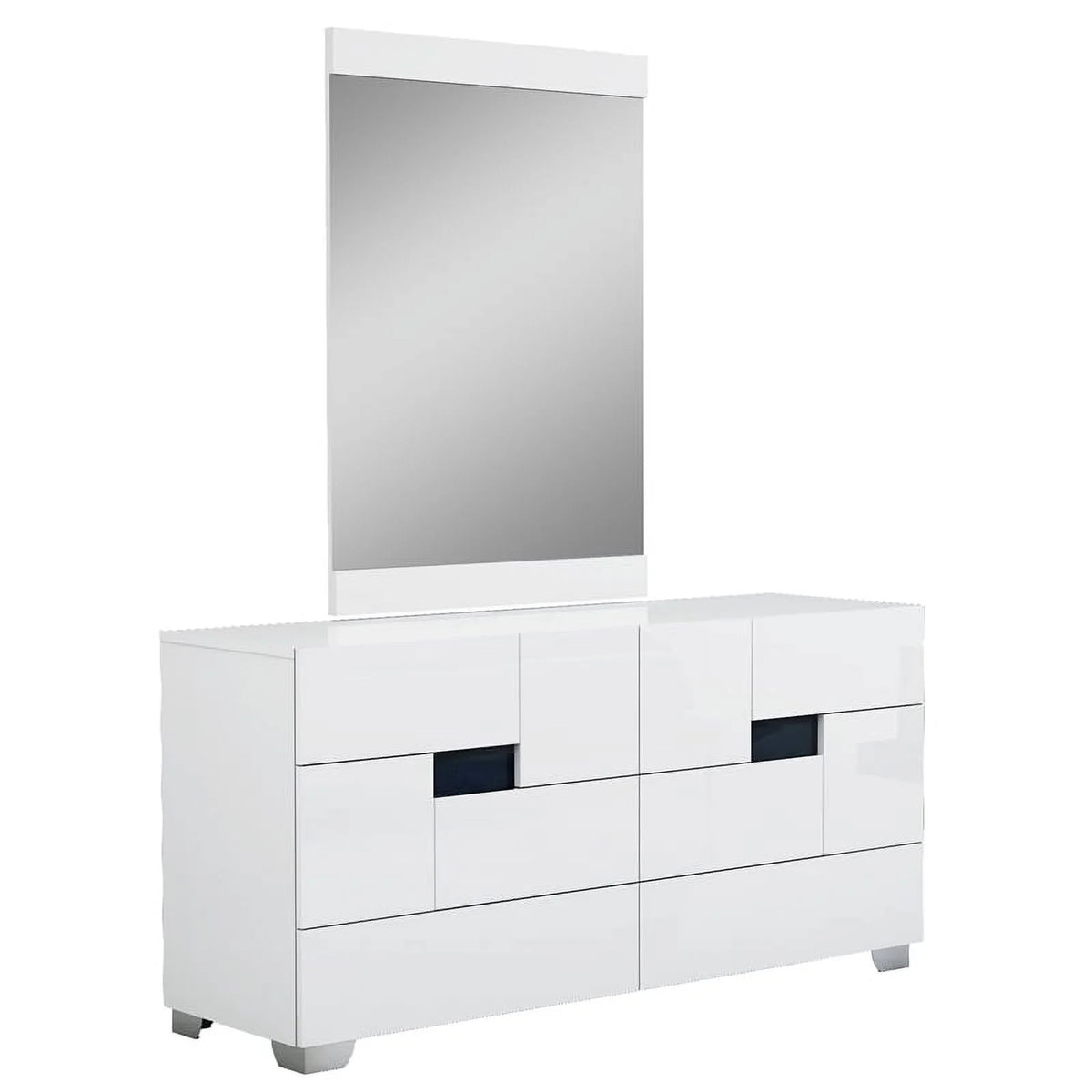 4-Piece White Wood Queen Bedroom Set H94460