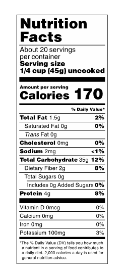Organic Long Grain Brown Rice, 32oz D7490