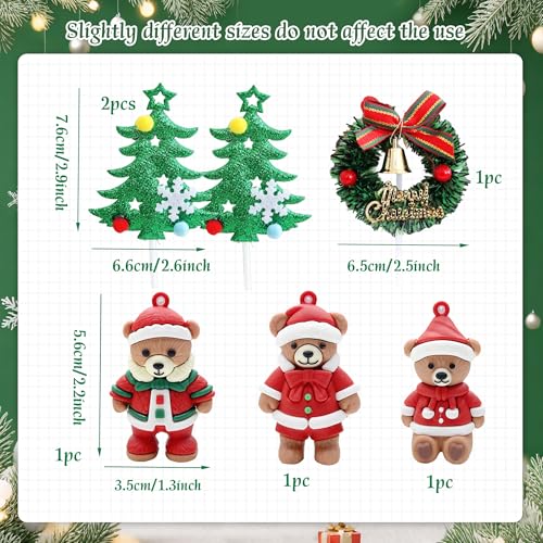 7 Pack Merry Christmas Cake Toppers L569349
