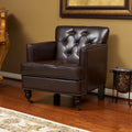 Brown Bonded Leather Club Chair M397536