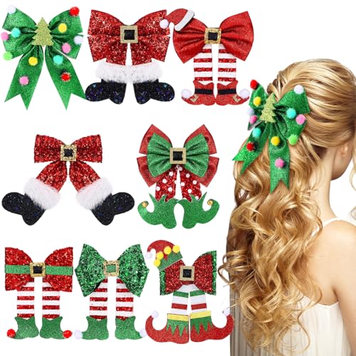 4 Pack Christmas Hair Clips G2025