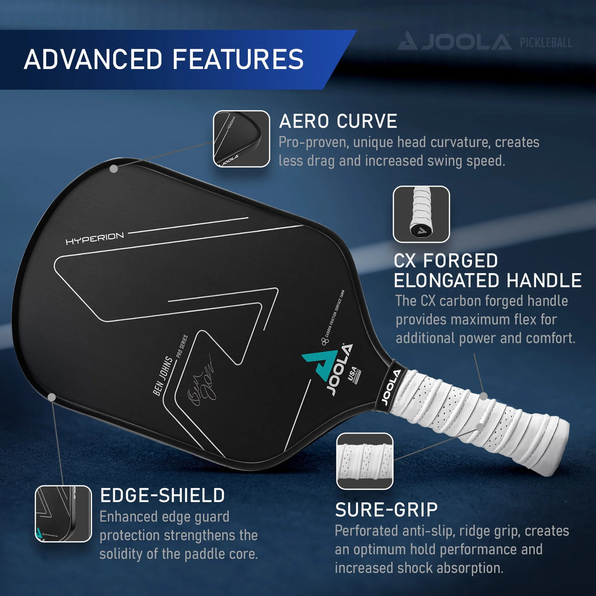 Black Carbon Surface Pickleball Paddle W4512