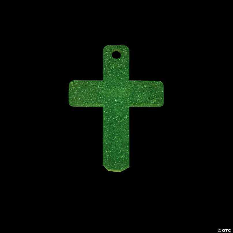 Glow-in-the-Dark Plastic Easter Eggs with Cross O947