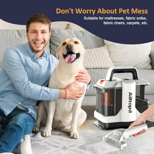 Portable Carpet & Upholstery Spot Cleaner Machine with Brushhead and Solution K7115