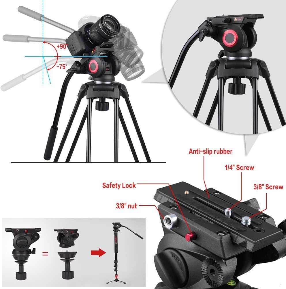 Heavy Duty Aluminum Video Tripod G52121