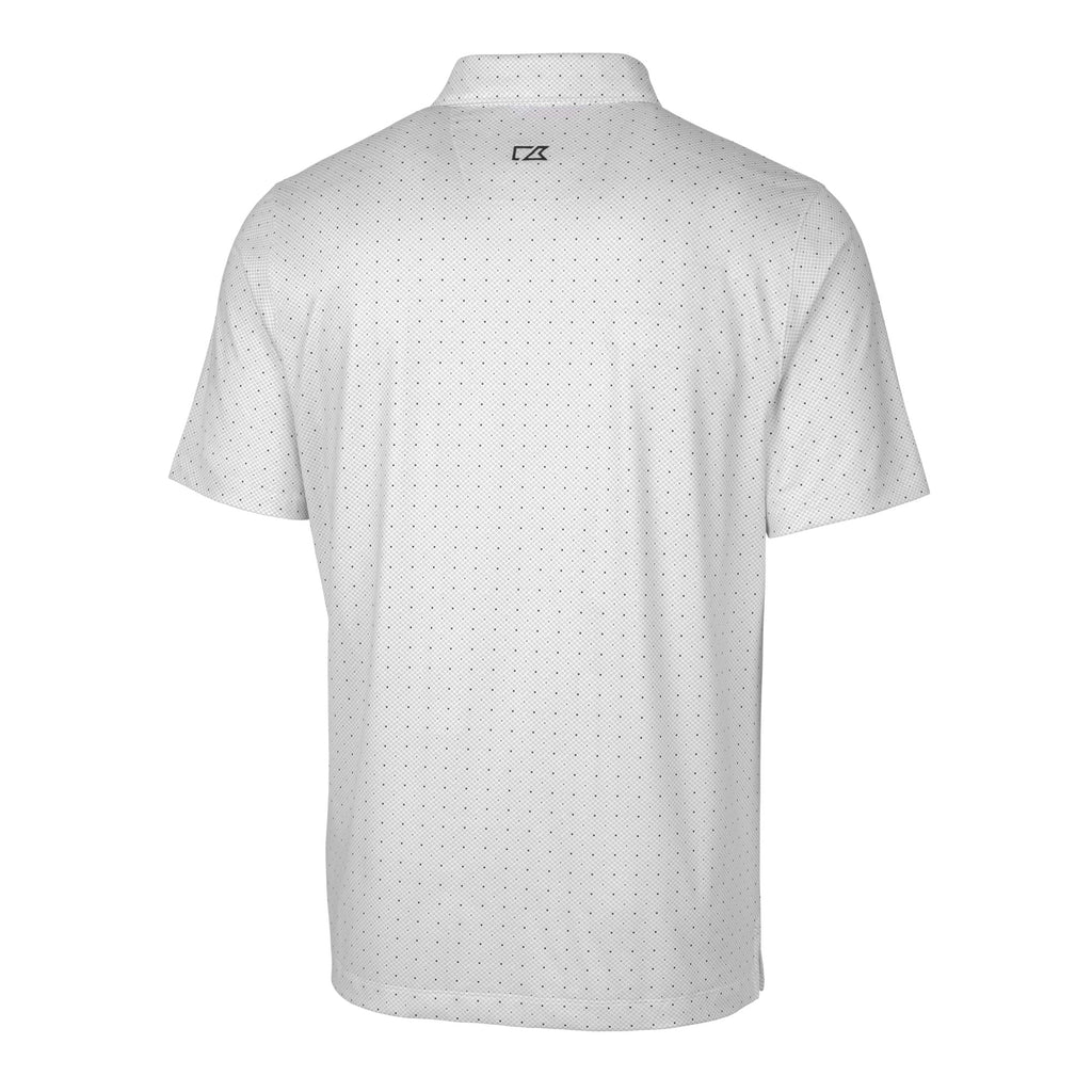 Charcoal Print Stretch Polo Q7397