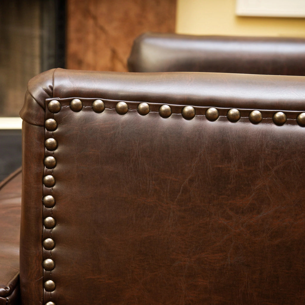 Brown Bonded Leather Club Chair M397536