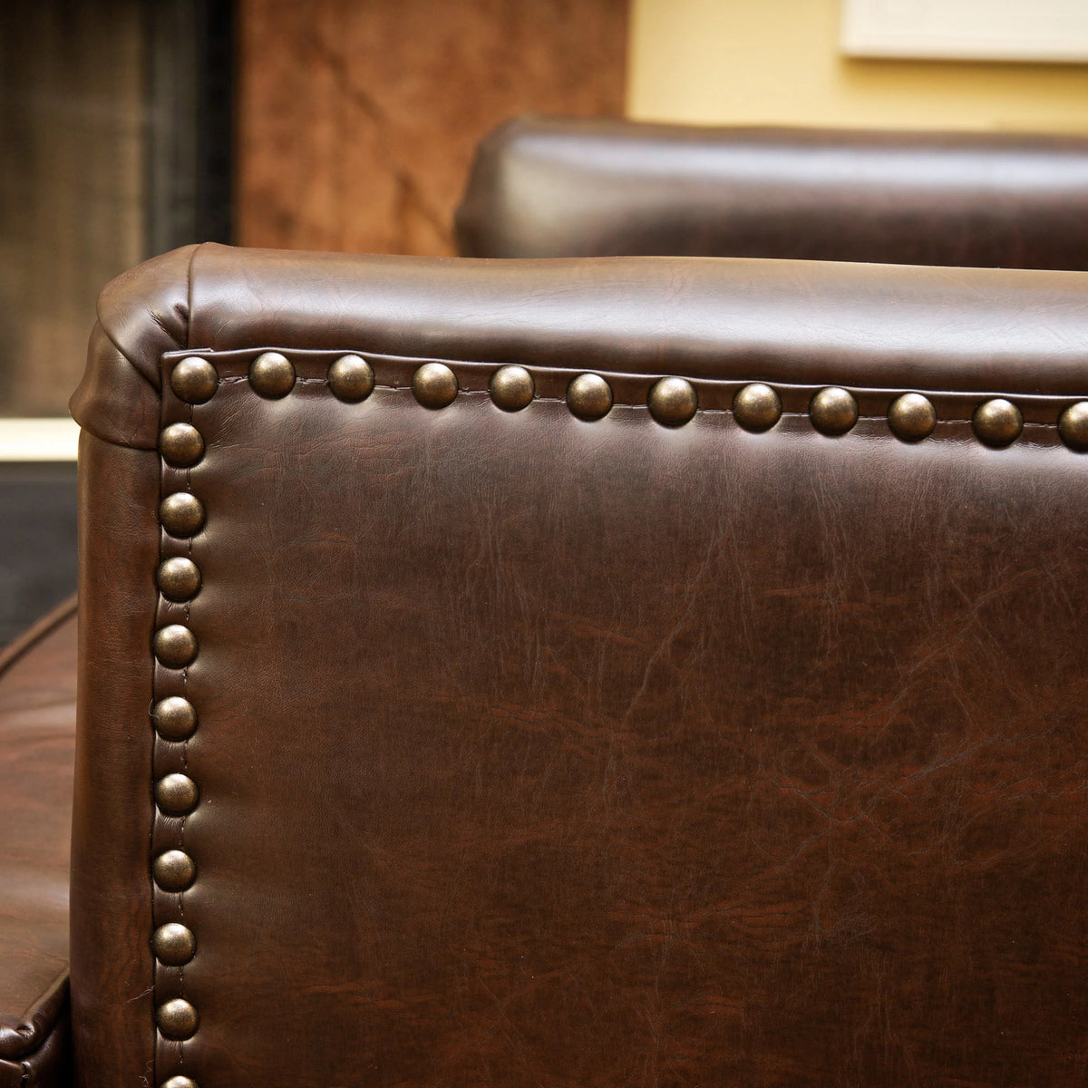 Brown Bonded Leather Club Chair M397536