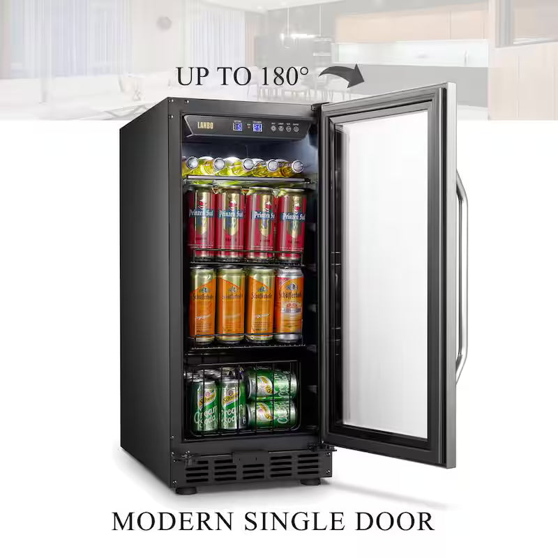 15 in. 70 Can Stainless Steel Beverage Refrigerator H420411