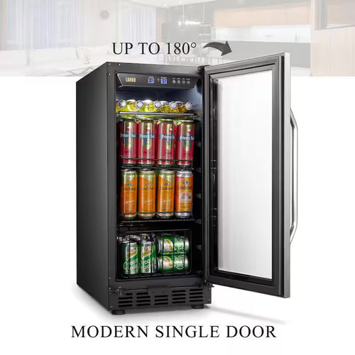 15 in. 70 Can Stainless Steel Beverage Refrigerator H420411