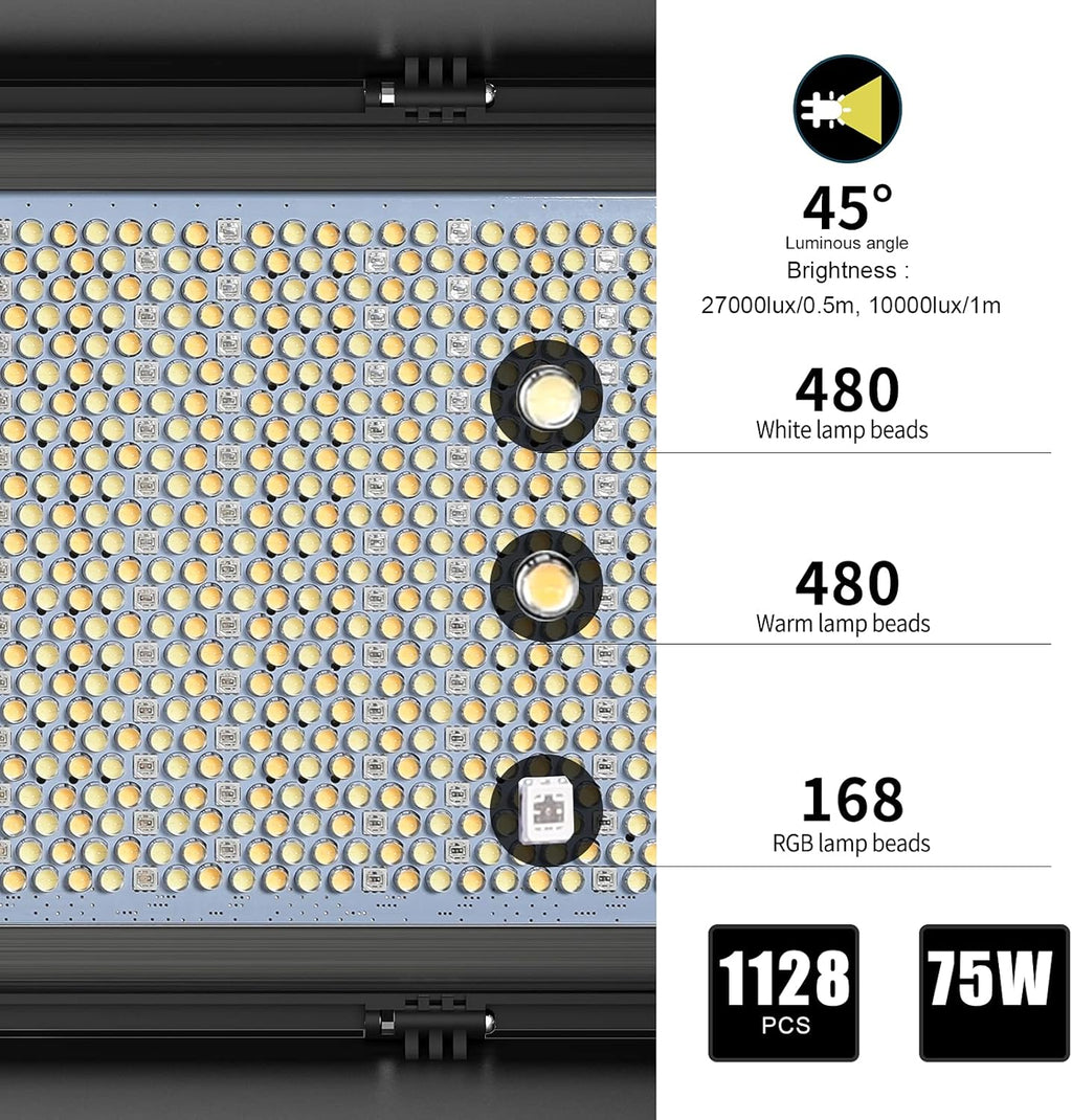 75W RGB LED Video Light 3 Packs H81004
