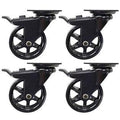 3 inch Black Polyurethane Casters, 4 Pack K8787