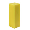 Yellow Square Pillar Candle 12 count C365